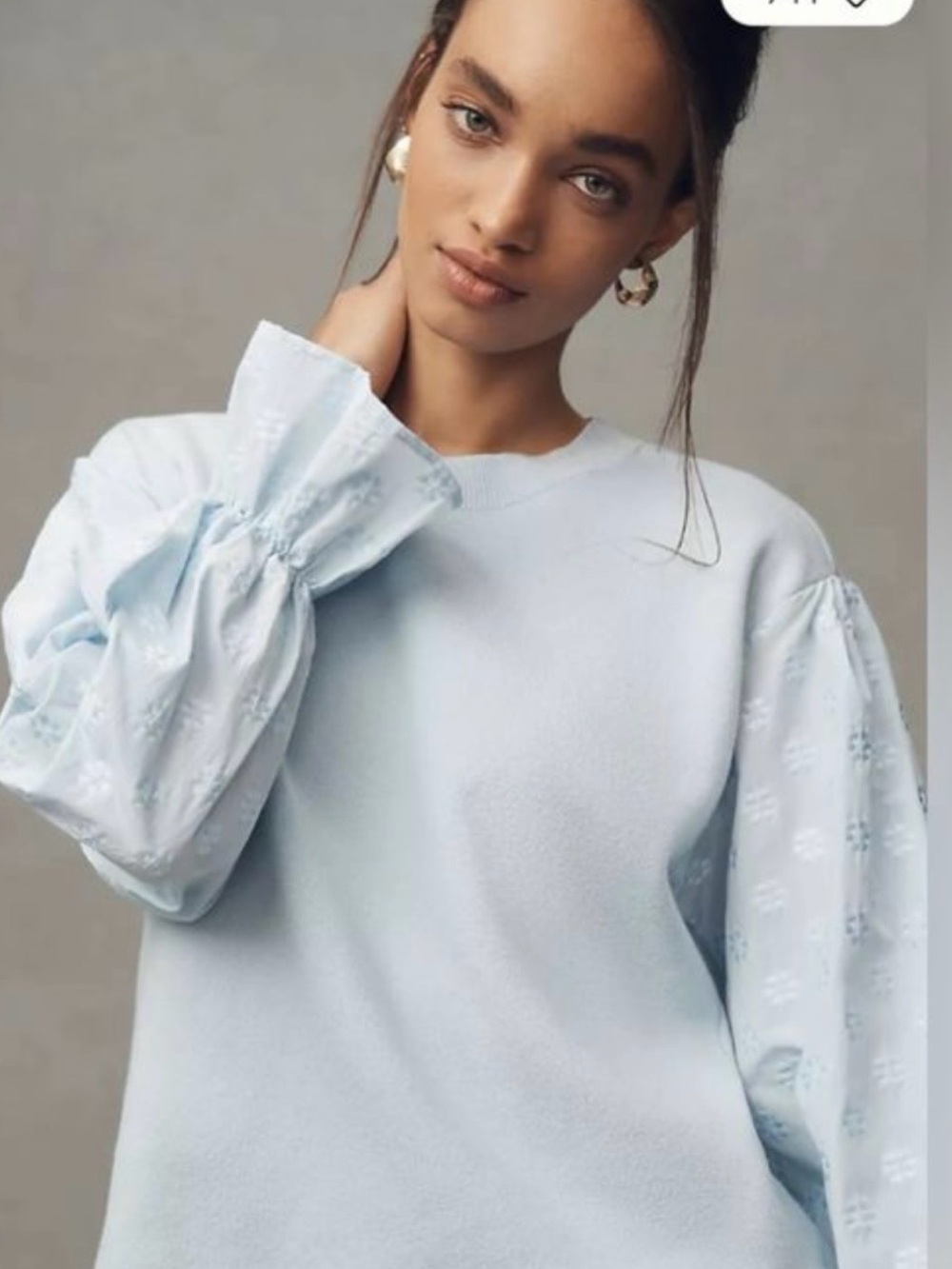 Anthropologie Balloon-Sleeve Sweatshirt